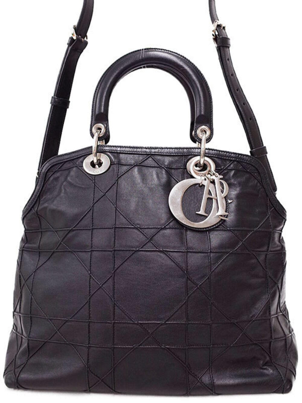 Christian Dior Granville Quilted Handbag Black
